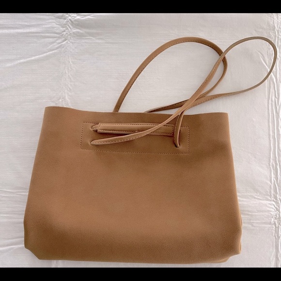 Vegan Warehouse -Sadie Tan Vegan Tote - Picture 1 of 6